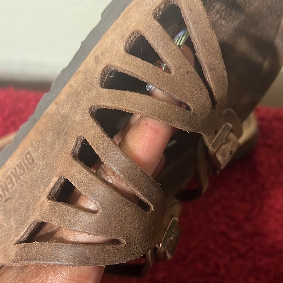 Birkenstock Granada Brown Oiled Leather 2 strap Sandals size 11 - Picture 14 of 17
